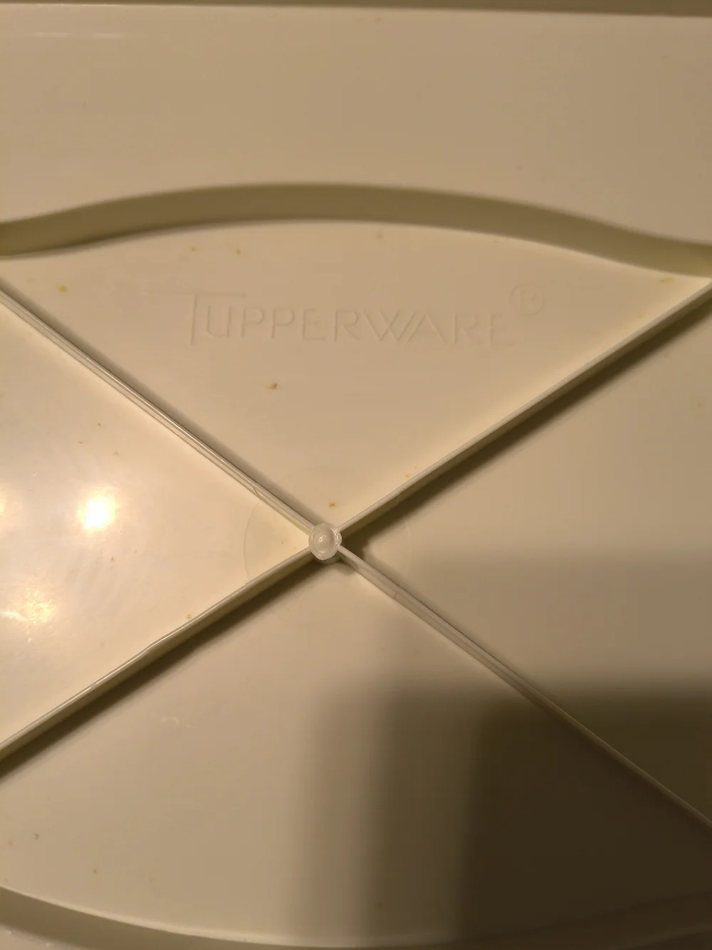 Tupperware Cream/White Food Storage Container with Snap Handles
